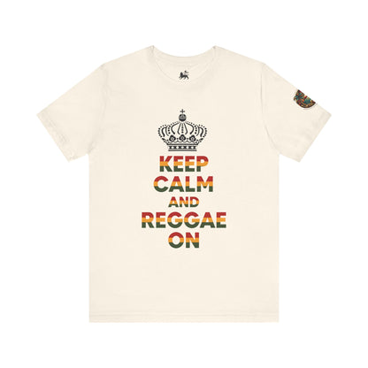 Reggae Music Unisex Tee - Keep Calm and Reggae On Design - The Island Rhythm