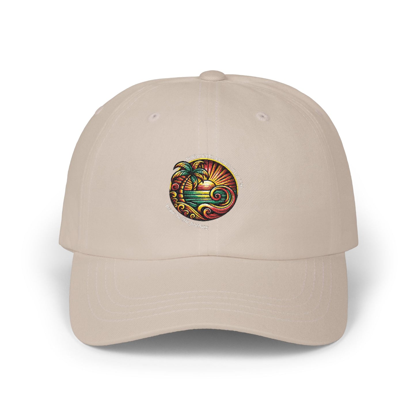 Island Rhythm Stitched Dad Cap — Classic Embroidered Logo Hat