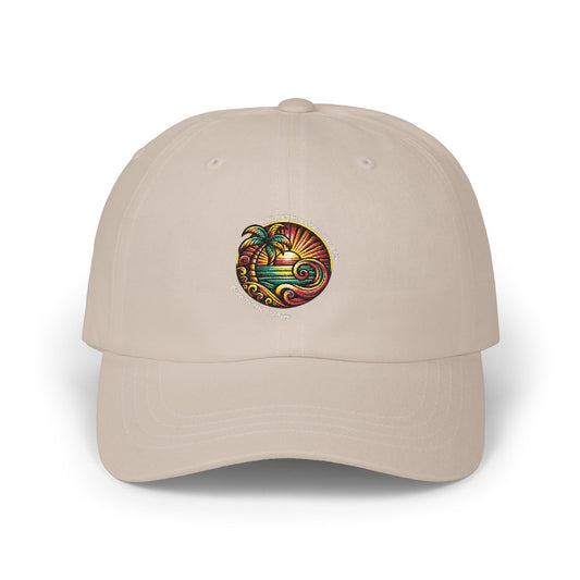 Island Rhythm Stitched Dad Cap — Classic Embroidered Logo Hat