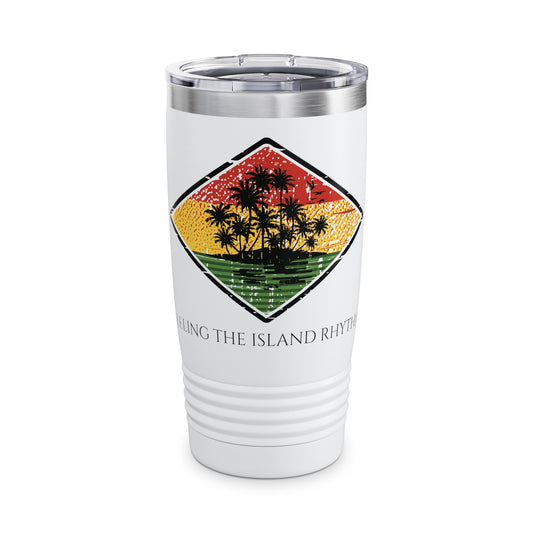 Feeling the Island Rhythm 20oz Ringneck Tumbler - Tropical Vibe Travel Mug