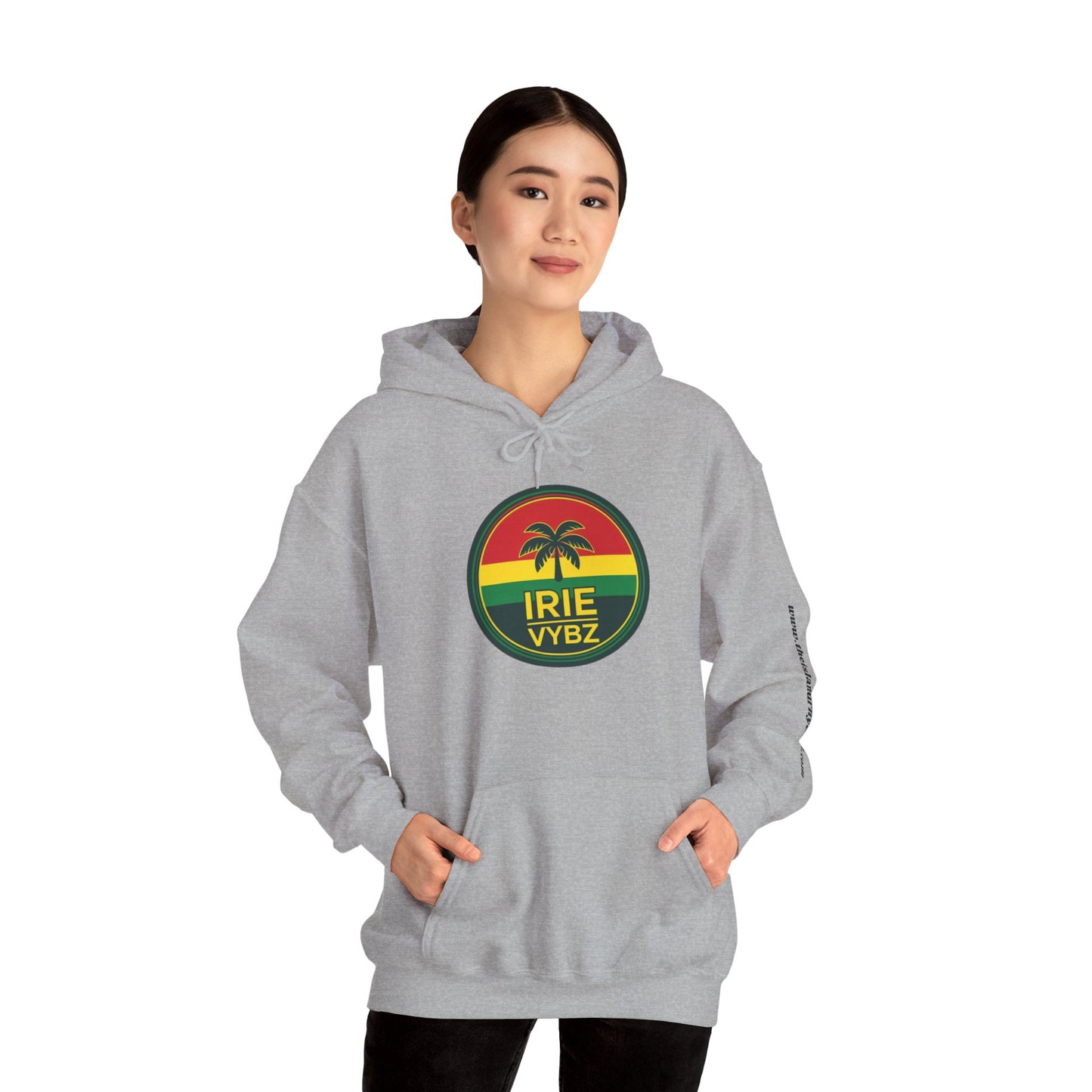 Irie Vybz Unisex Hooded Sweatshirt, Casual Streetwear, Reggae Vibes, Cozy Pullover, Gift for Music Lovers