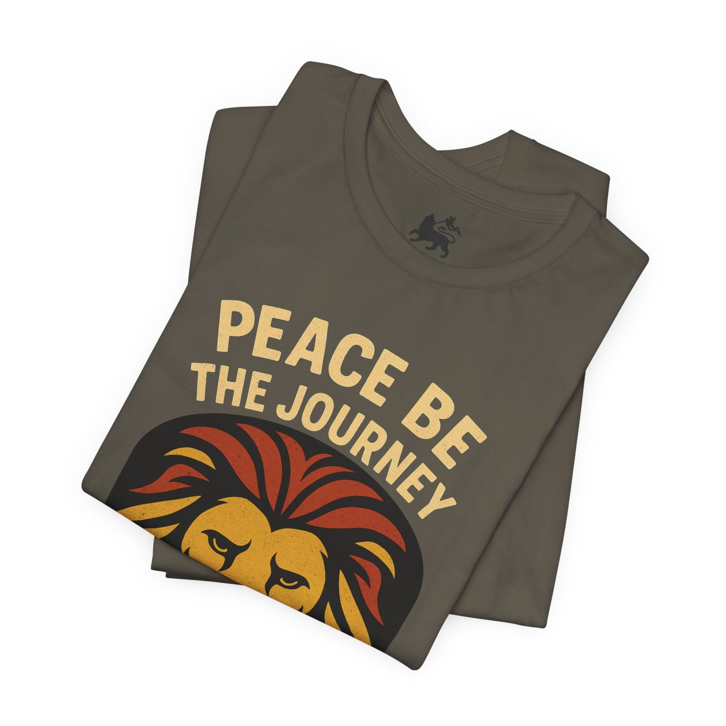Island Rhythm Peace Be The Journey Lion T Shirt Rasta Lion Graphic Tee – Vintage Reggae Style | Streetwear