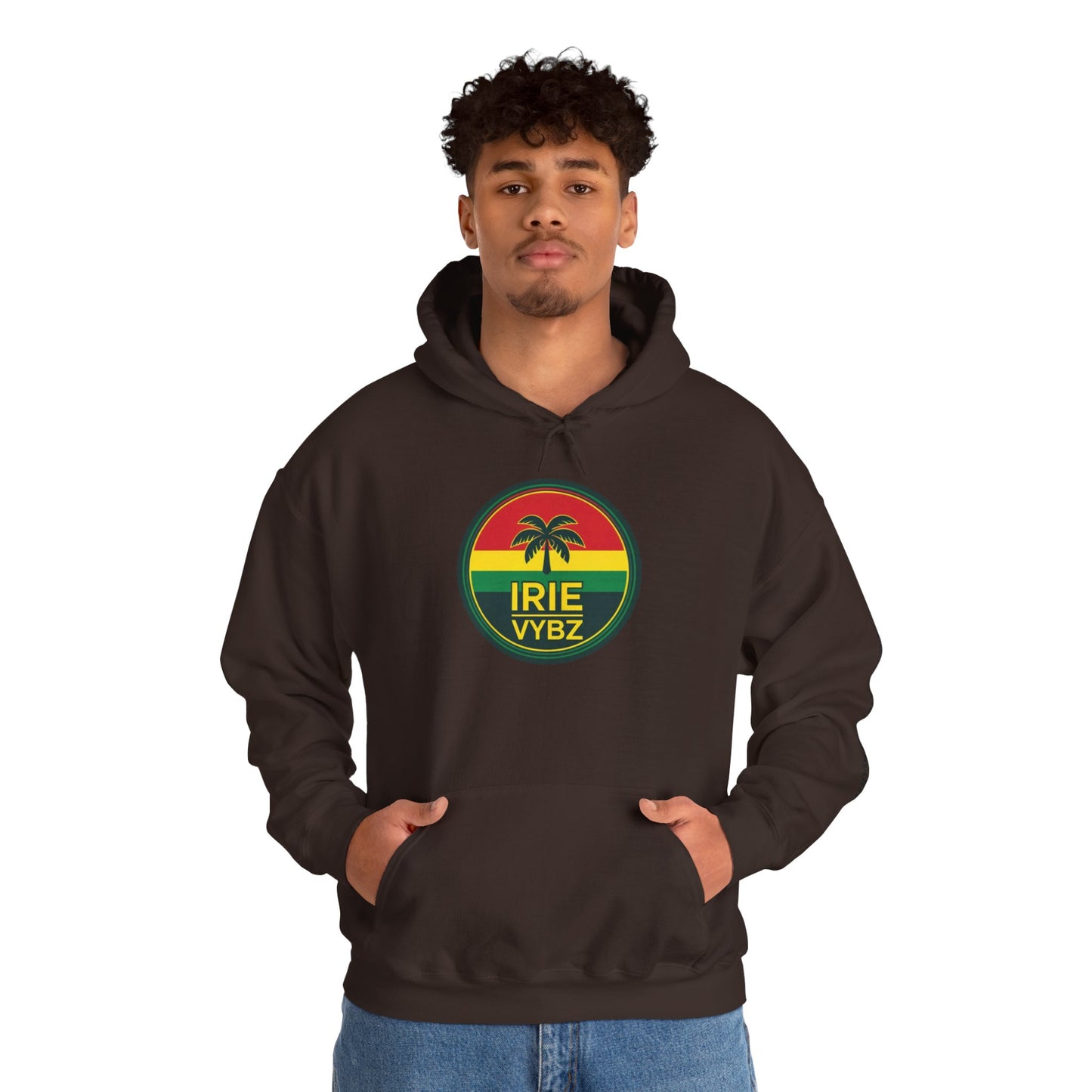 Irie Vybz Unisex Hooded Sweatshirt, Casual Streetwear, Reggae Vibes, Cozy Pullover, Gift for Music Lovers