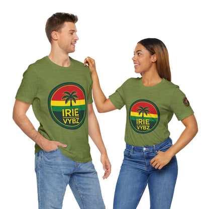 Irie Vybz Unisex Tee, Rasta Spirit Shirt, Beach Vibe Top, Reggae Music Gift, Summer Essentials, Casual Wear, Festival Apparel - The Island Rhythm