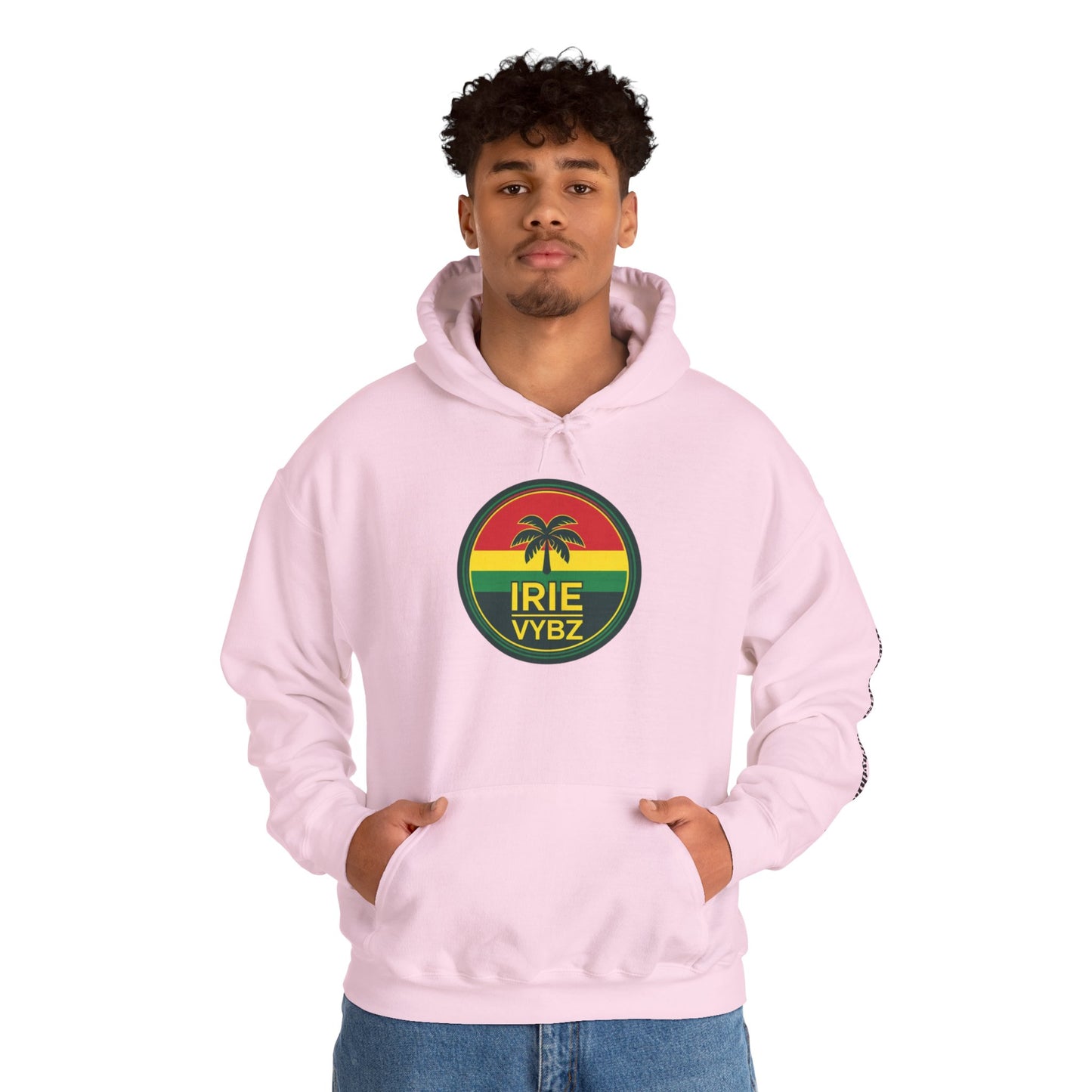 Irie Vybz Unisex Hooded Sweatshirt, Casual Streetwear, Reggae Vibes, Cozy Pullover, Gift for Music Lovers