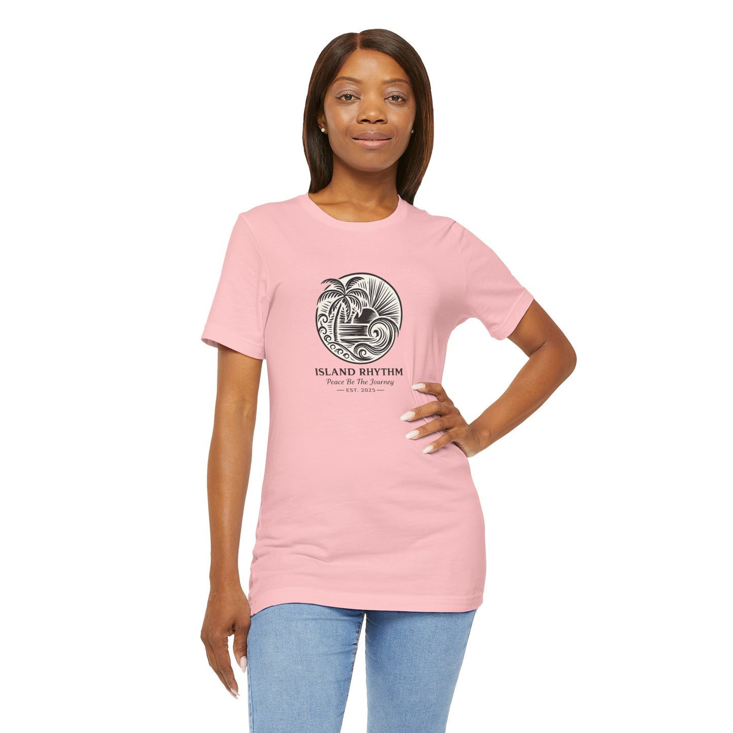 Island Rhythm Island Rhythm T Shirt Palm Tree Wave Graphic Tee – Vintage Reggae Style | Streetwear