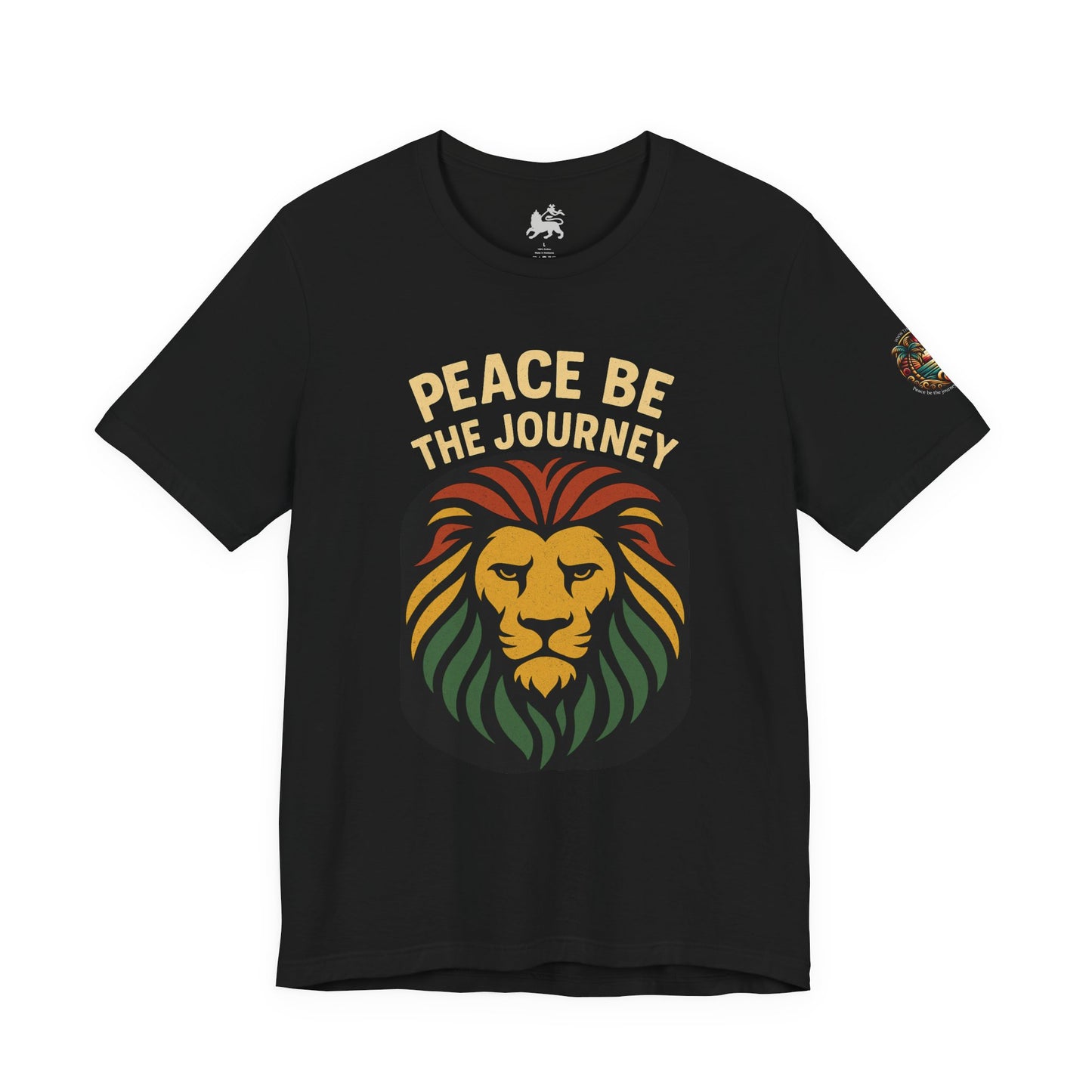 Peace Be the Journey Lion T‑Shirt — Rasta Lion Graphic Tee - The Island Rhythm