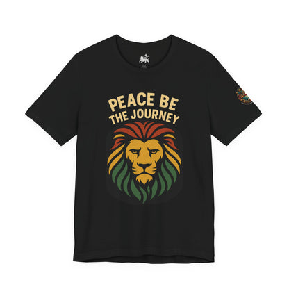 Peace Be the Journey Lion T‑Shirt — Rasta Lion Graphic Tee - The Island Rhythm
