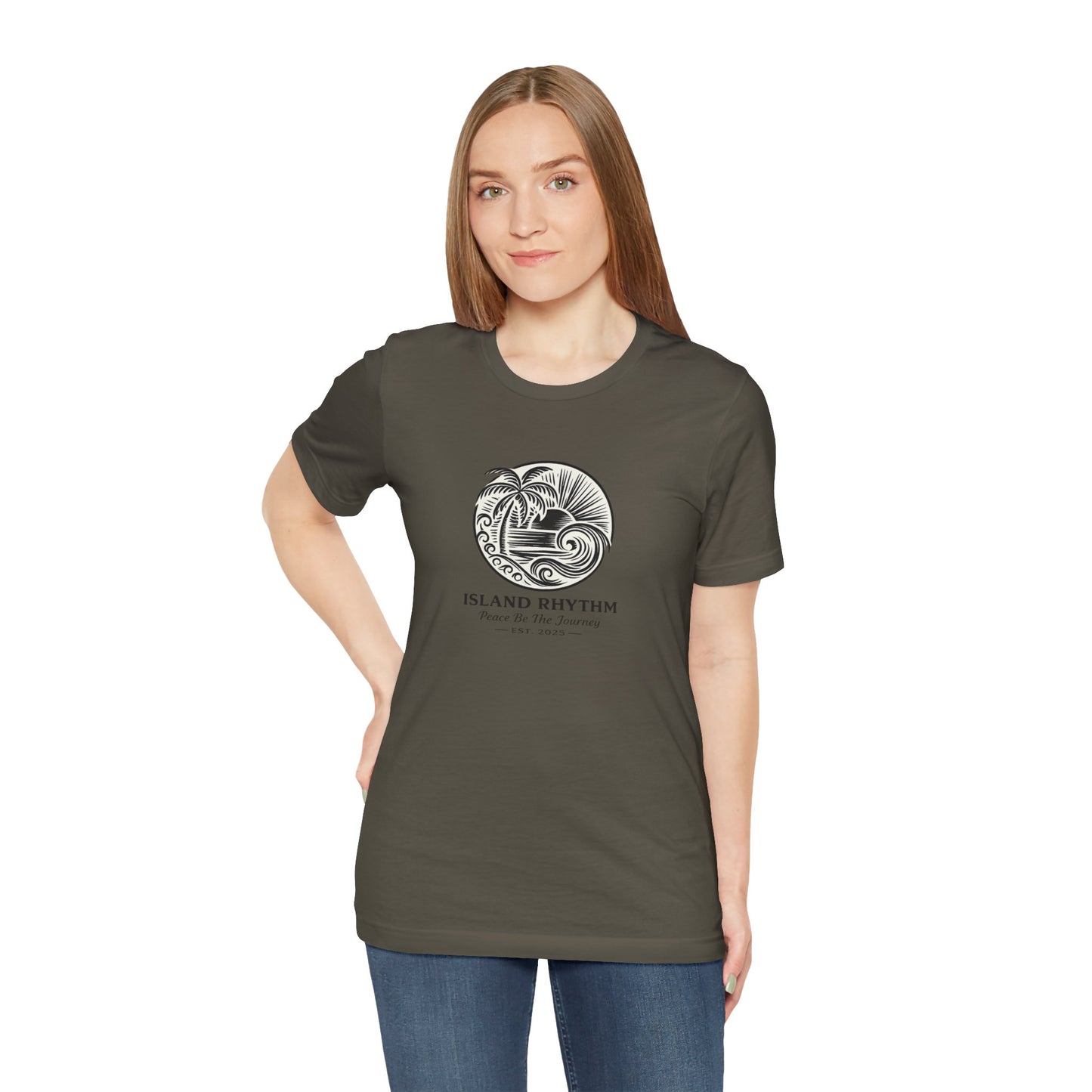 Island Rhythm Island Rhythm T Shirt Palm Tree Wave Graphic Tee – Vintage Reggae Style | Streetwear