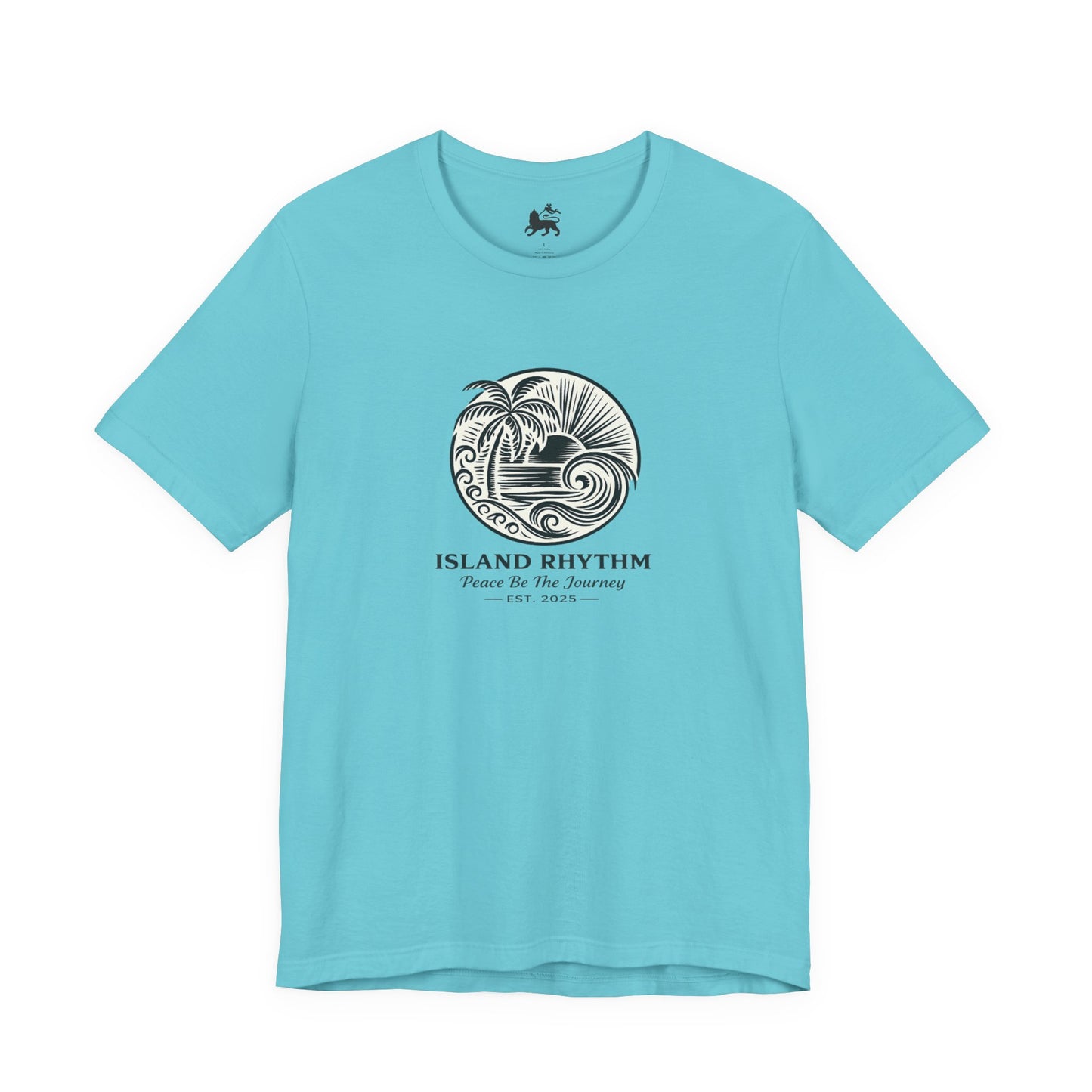 Island Rhythm Island Rhythm T Shirt Palm Tree Wave Graphic Tee – Vintage Reggae Style | Streetwear