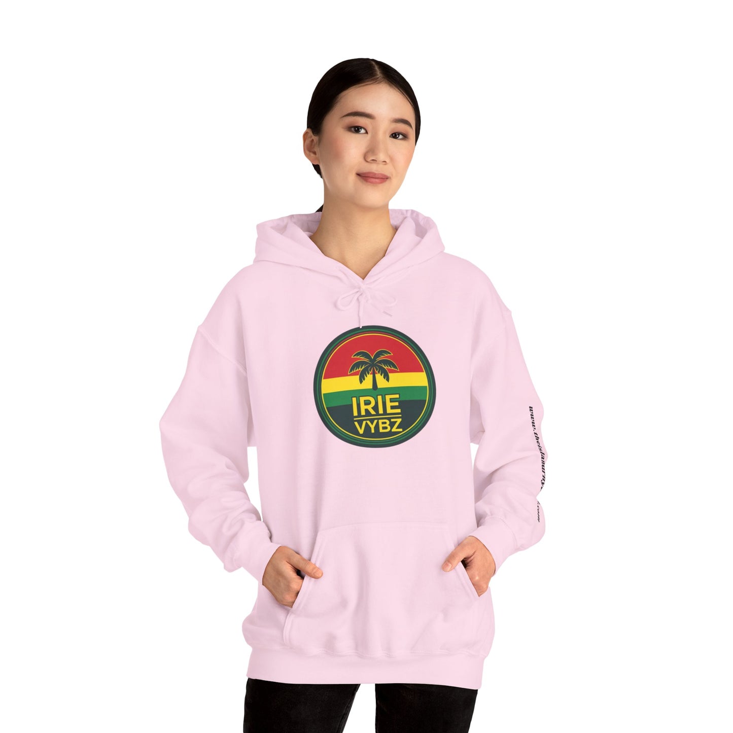 Irie Vybz Unisex Hooded Sweatshirt, Casual Streetwear, Reggae Vibes, Cozy Pullover, Gift for Music Lovers