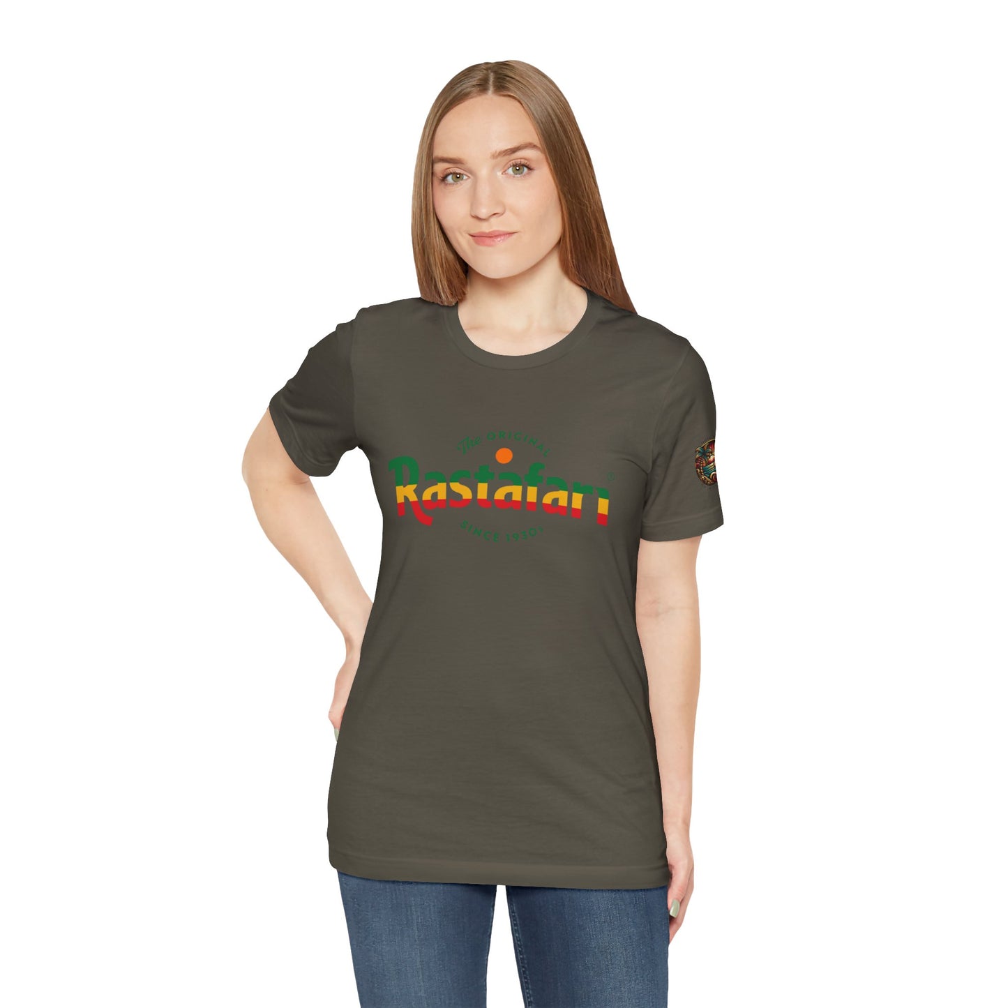 Rastafari Vibes Short Sleeve Tee, Unisex Jersey T-Shirt, Casual Wear, Festival Outfits, Gifts for Rasta Lovers