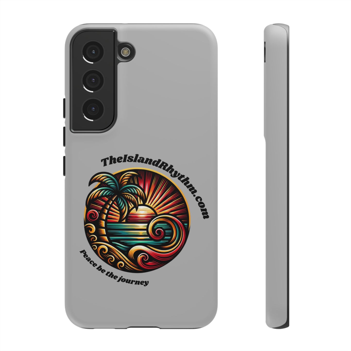 Tough Phone Case - Coastal Vibes with Inspirational Quote "Peace be the journey"