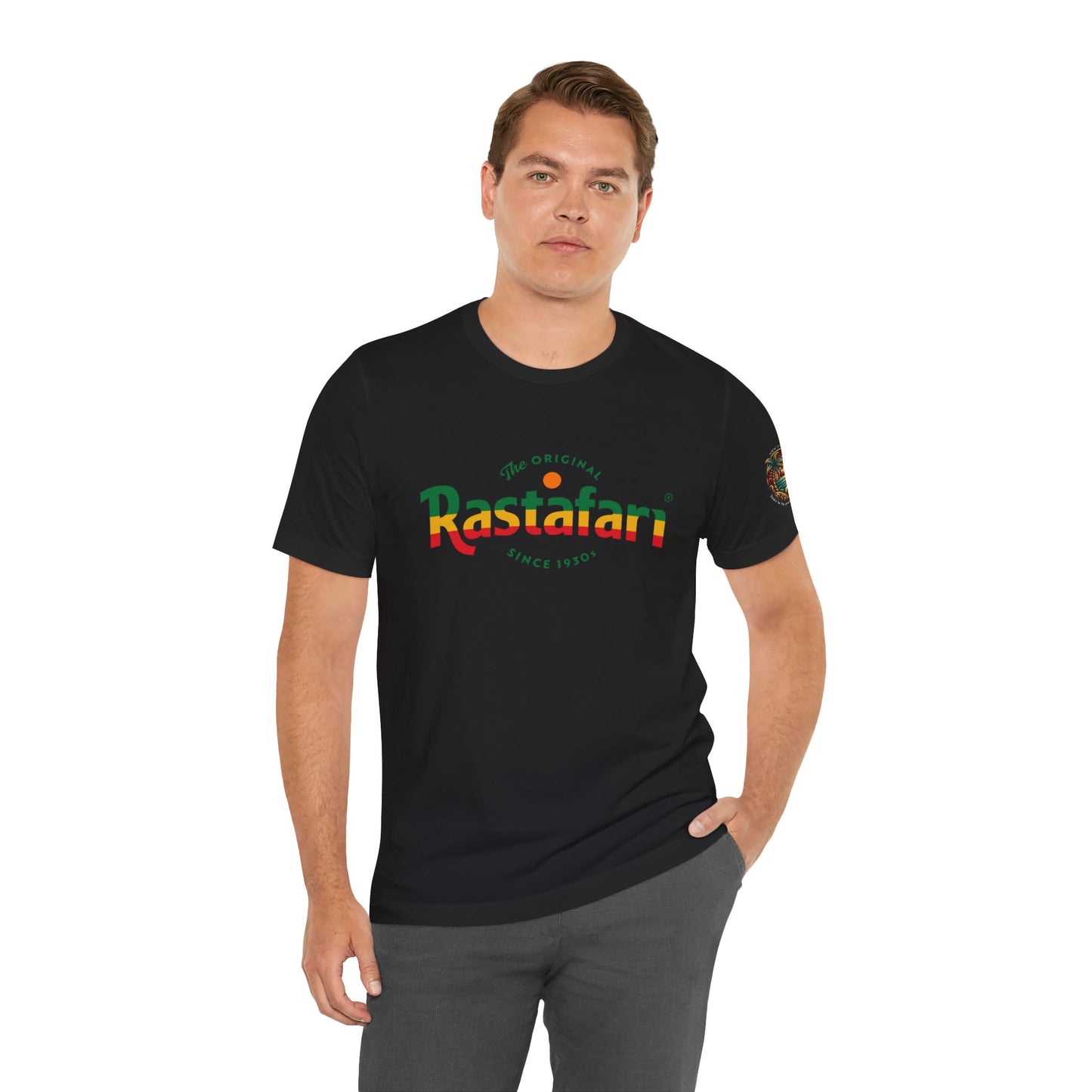 Rastafari Vibes Short Sleeve Tee, Unisex Jersey T-Shirt, Casual Wear, Festival Outfits, Gifts for Rasta Lovers