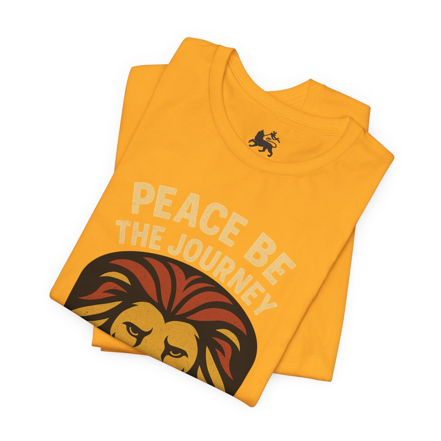 Peace Be the Journey Lion T‑Shirt — Rasta Lion Graphic Tee - The Island Rhythm