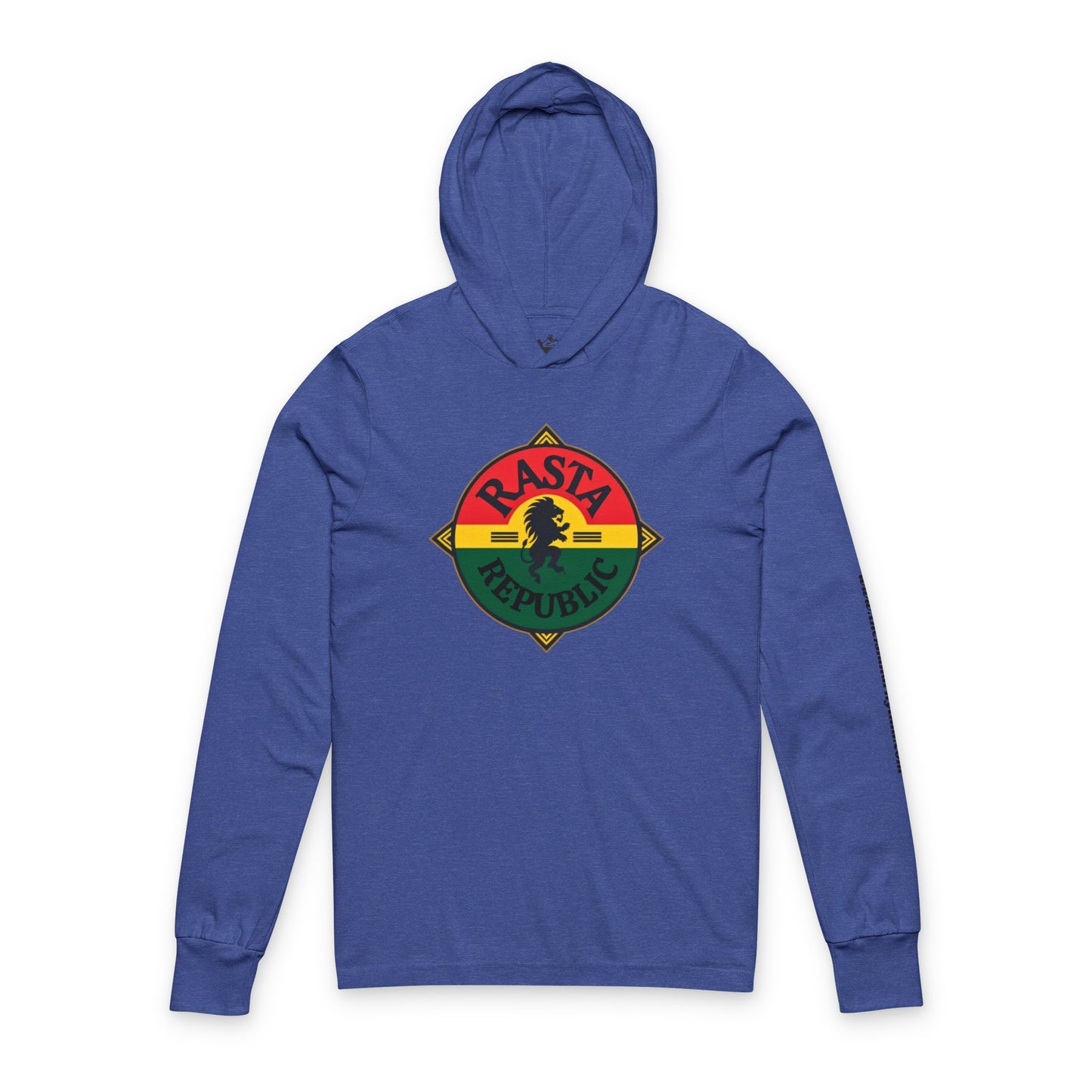 Rasta Republic Unisex Hooded Long Sleeve Tee, Perfect for Festivals, Casual Wear, Music Lovers, Gifts for Him, Unique Streetwear