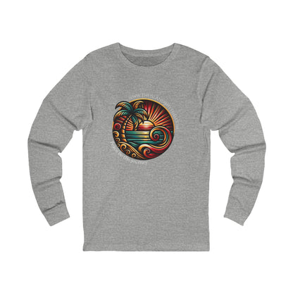 Island Journey Long Sleeve Tee - Adventure Awaits with Tropical Vibes - The Island Rhythm