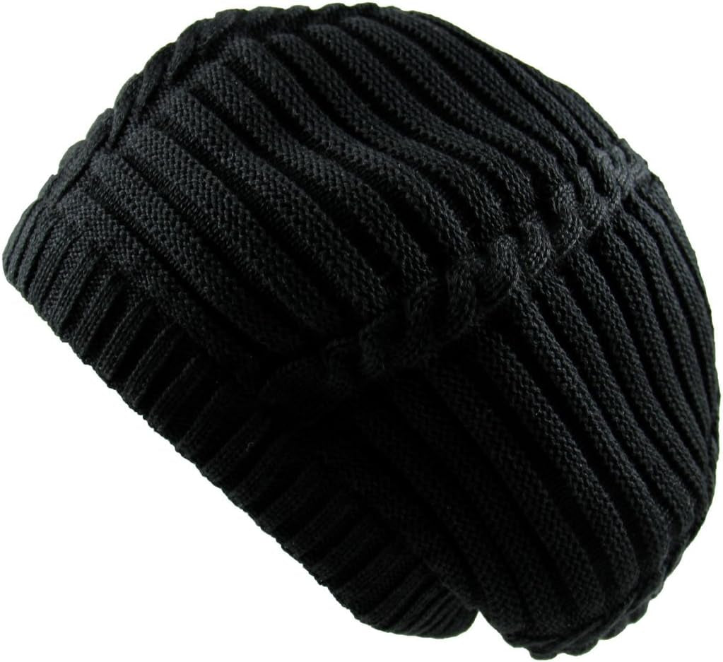 100% Cotton Classic Rasta Slouchy Ribbed Beanie Hats